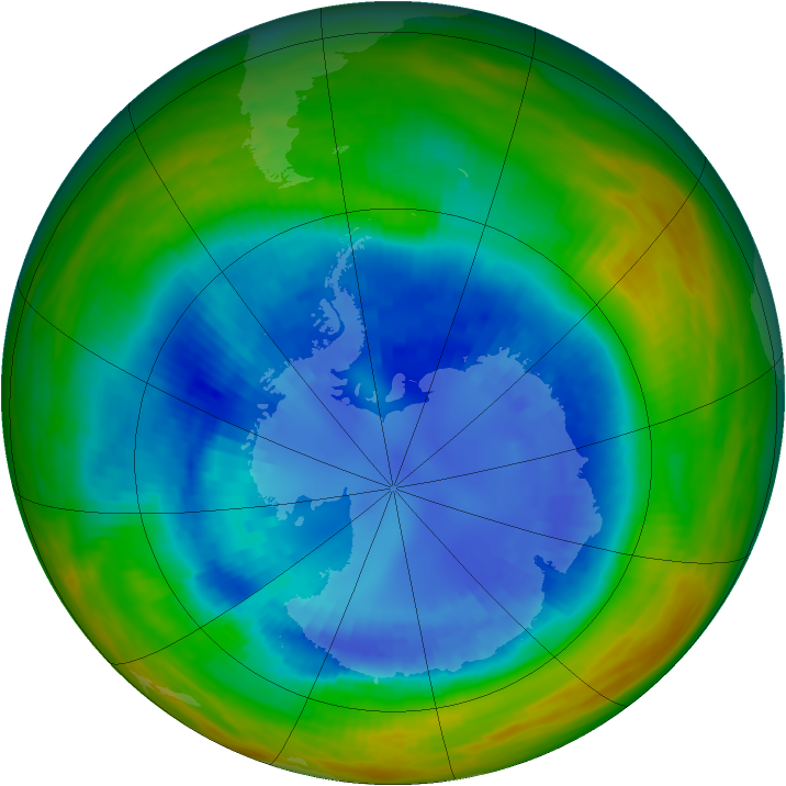 Antarctic ozone map for 02 September 1989
